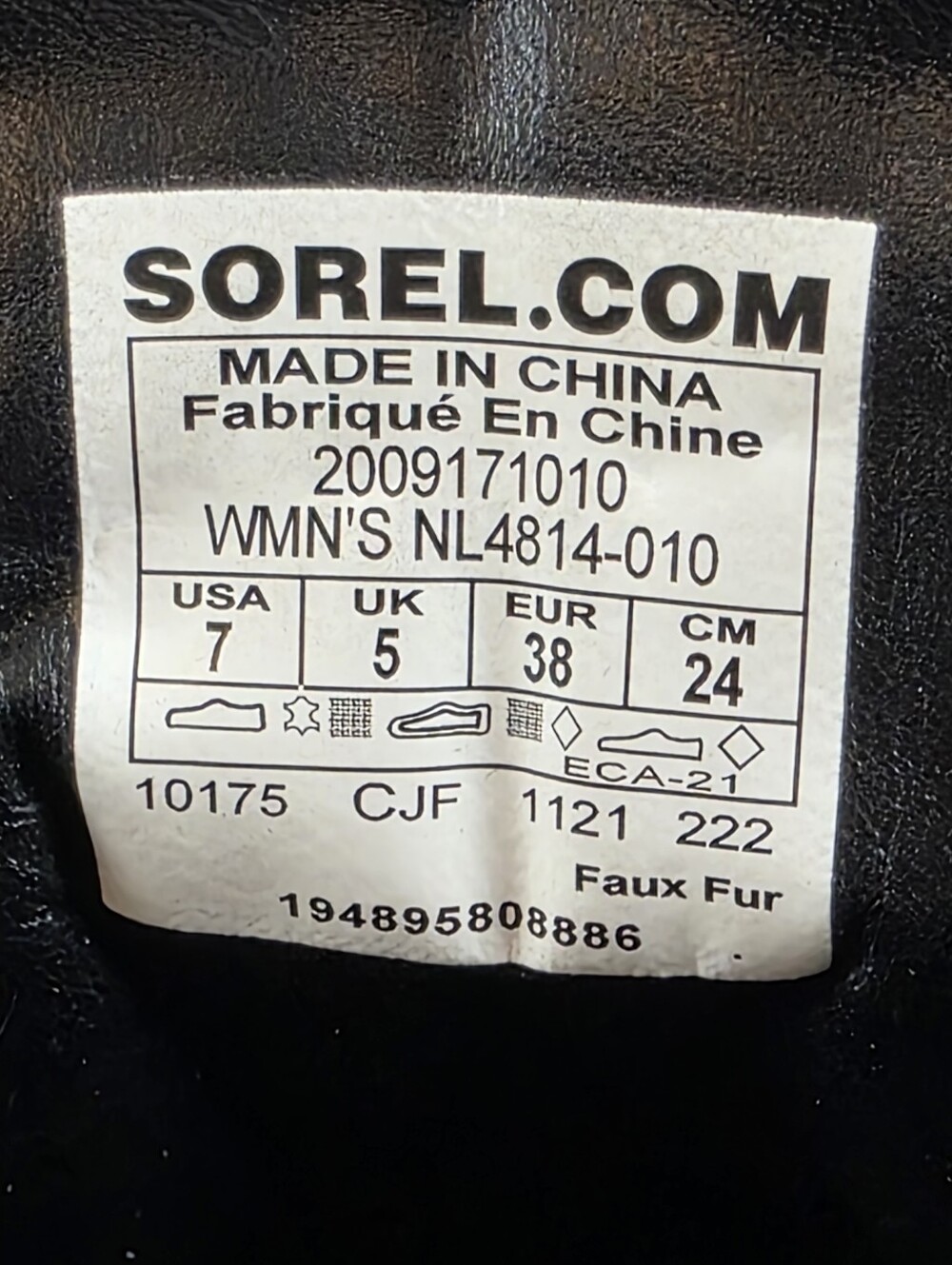 Sorel BREX Heel Cozy Sherpa Platform Ankle Boots Booties Black Wmn's 7 - Picture 10 of 11